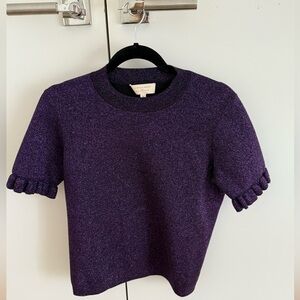 Purple sparkly Sezane blouse